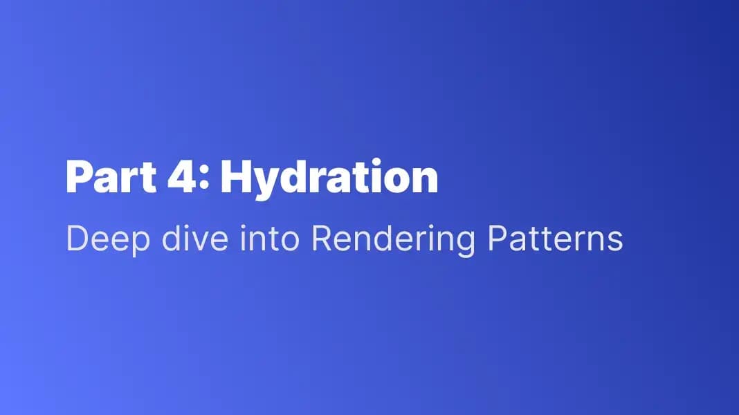 Hydration web rendering illustration for server-client rendered interactive applications