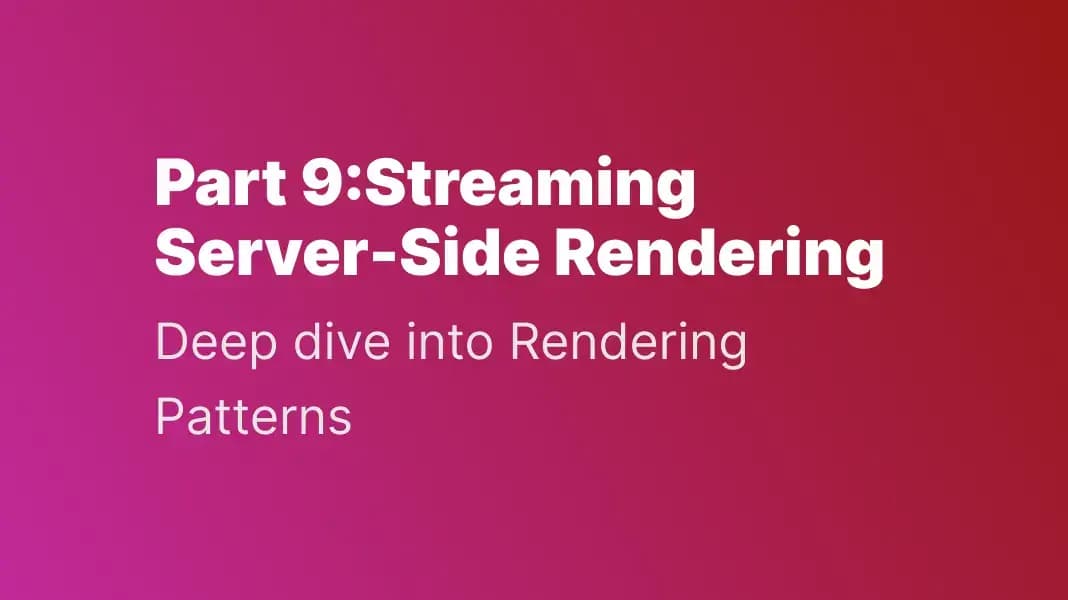 Streaming SSR illustration for fast progressive page rendering and improved SEO