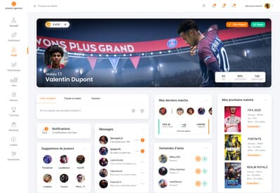 Gamer Play — esports tournament platform UI/UX design in Figma by frontend developer Hamza Miloud Amar